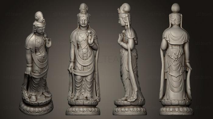 Скульптуры индийские Kannon Guanyin marble statue