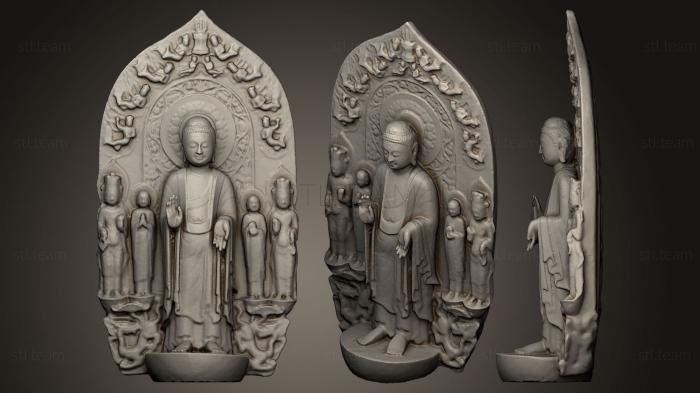 3D model Stele with Shakyamuni and Maitreya (STL)