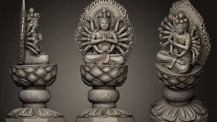 Скульптуры индийские Авалокитешвара Тысячеликая Богиня