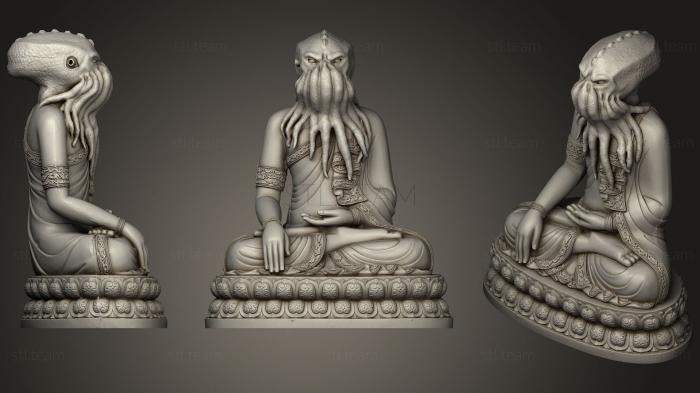Скульптуры индийские Cthuddha (Cthulhu Buddha)