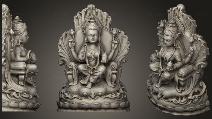 3D model Lakshmi On A Lotus Throne2 (STL)