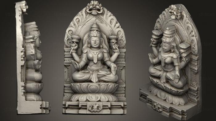 Скульптуры индийские Лакшми На троне Лотоса и Киртимукхам