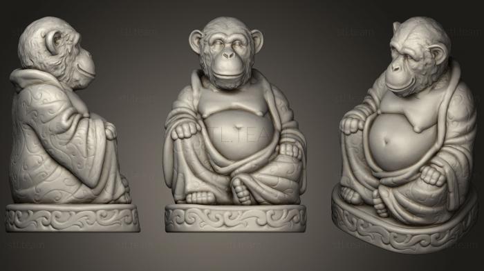 Скульптуры индийские Будда обезьяны (шимпанзе) (Коллекция животных)