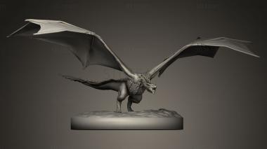 3D model drogon finished with base (STL)