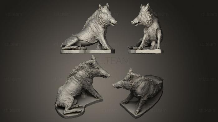 3D model ld boar a plaster cast of an antique figure (STL)