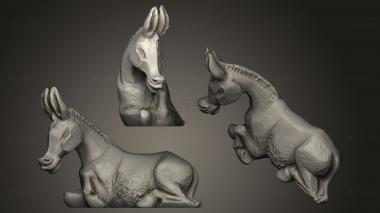 3D model Nativity scene figurine Donkey Mule Belen Mula (STL)