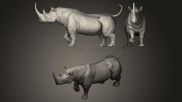 Статуэтки животных Носорог с поднятой ногой
