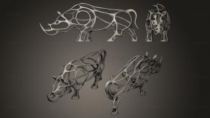 Статуэтки животных Носорог с отверстием