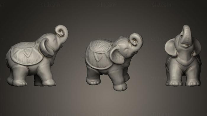 Статуэтки животных Фарфоровый Слон высотой 7 Дюймов 3D