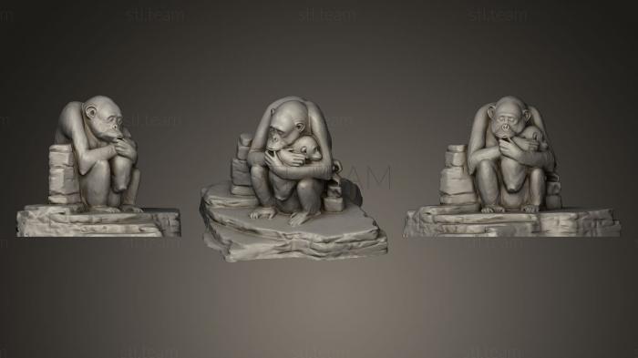 Статуэтки животных Песчаная скульптура шимпанзе