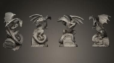 3D модель Дракон на его сундуке с сокровищами (STL)
