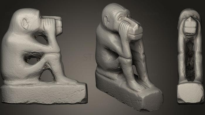 3D model Figure Of A Squatting Monkey (STL)