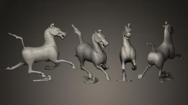 3D model Galloping horse treading on a flying swallow (STL)