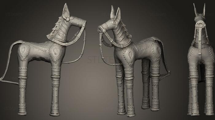 3D модель Металлическая фигурка лошади (STL)