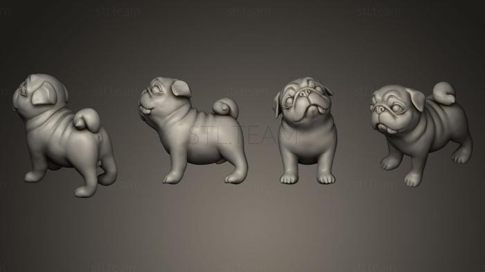 Статуэтки животных Question Pug STL for 3D