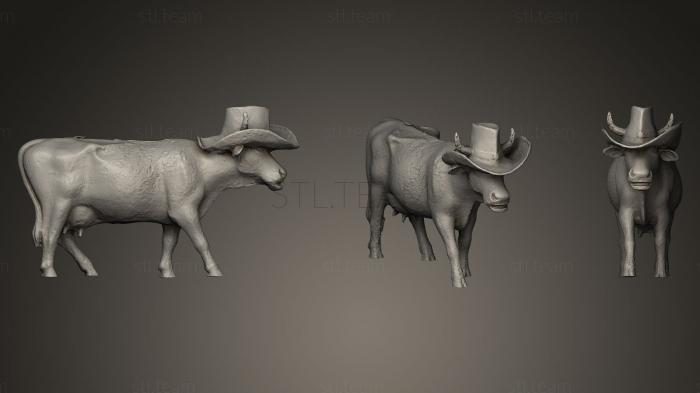 Статуэтки животных Texan Cowboy Cow Photo Scan