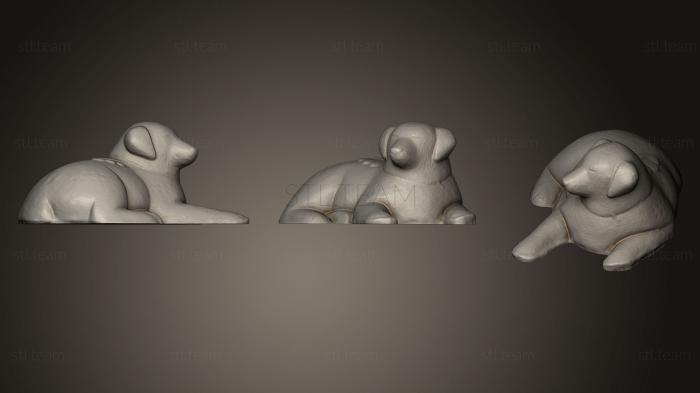 3D модель Скульптура собаки с маленькими крылышками (STL)
