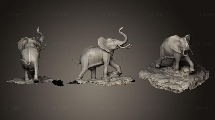 3D модель Бронзовая скульптура Слона (STL)