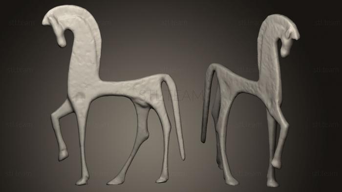 Статуэтки животных Этрусская фигурка лошади версия из чистого золота