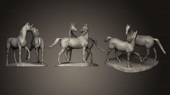 3D model A meeting Two horses 2 (STL)