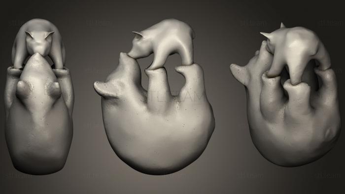 3D модель Медвежья мама И Медвежий Ребенок (STL)