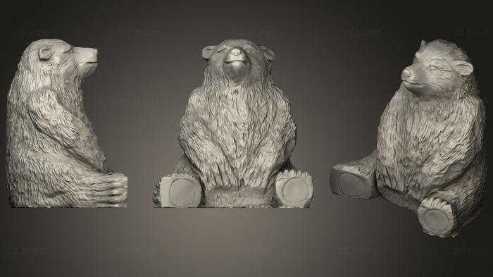 3D модель Сканирование фотограмметрии скульптуры Медведя (STL)