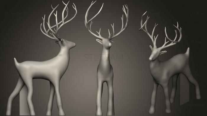3D model Christmas Deer Fixed Leg (STL)