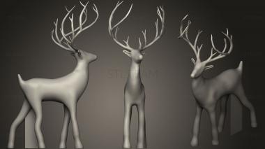 3D модель Рождественский олень с фиксированной ногой (STL)