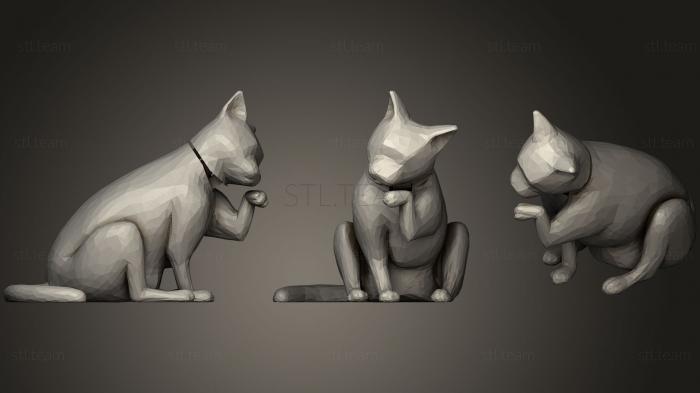3D model Cleaning Cat (Movable Head) (STL)