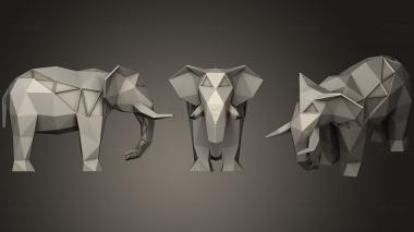 3D model Elephant Family Parametric2 (STL)