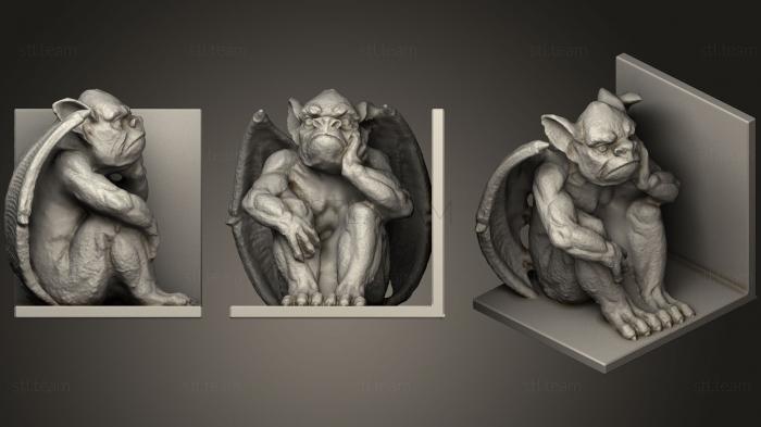 Gargoyle Bookends (Left And Right)