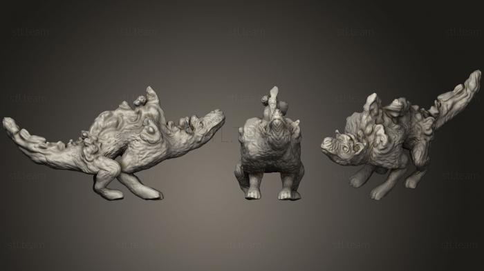 3D model Ghost Dog Billowing Back Lowered3 (STL)