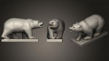 3D model Grizzly Bear Statue   University Of California Berkeley (STL)