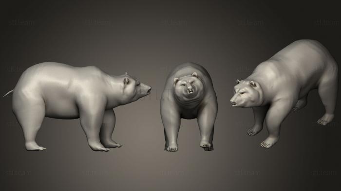 3D модель Группа Лев Медведь Девочка (STL)