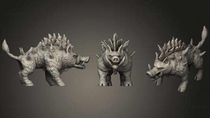 Статуэтки животных Hell Hog For Resin Printing