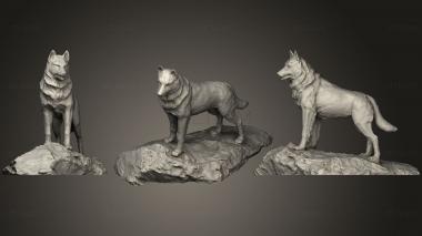 3D model Husky Statue   Michigan Tech (STL)