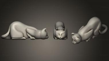 3D модель Резьба Джин Гордонс По крадущейся кошке (STL)