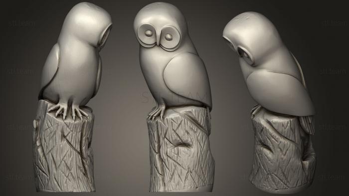 Jean Gordons Carvings Owl On Stump