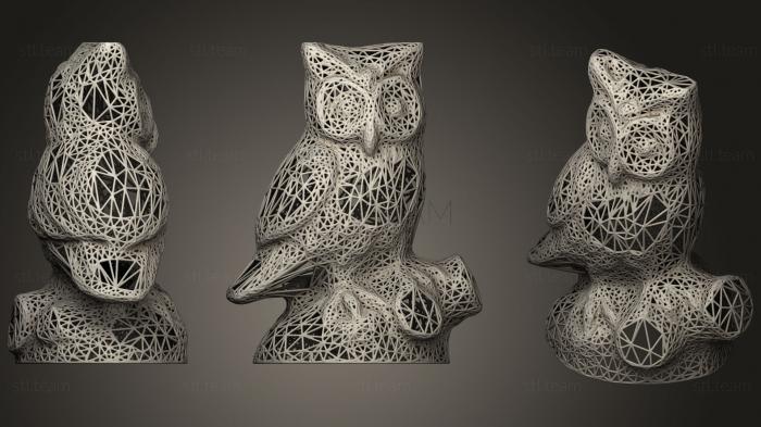 3D model Owl Statue (Voronoi Style) (STL)
