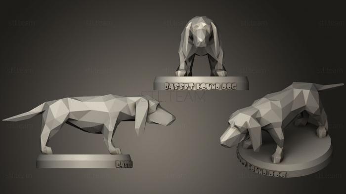 3D model Poly Asia Basset Hound Dog (STL)