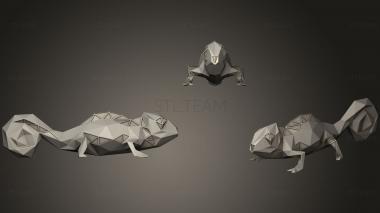 3D model Polygonal Chamaeleon Parametric (STL)