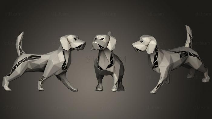 3D модель Параметрическая Полигональная собака (STL)