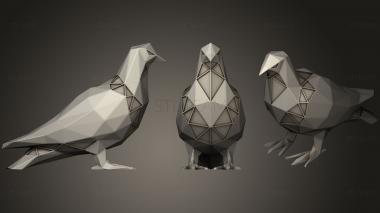 3D model Polygonal Dove Parametric (STL)