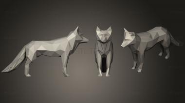 3D model Polygonal Fox Parametric (STL)