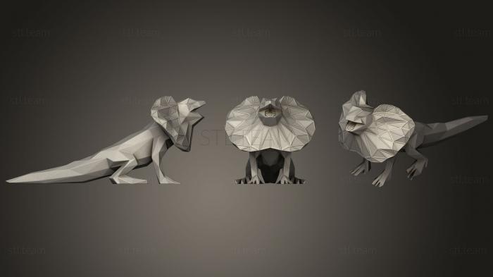 Статуэтки животных Параметрический многоугольный Лизун с оборками