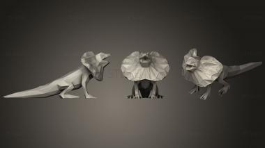 3D model Polygonal Frilledlizard Parametric (STL)