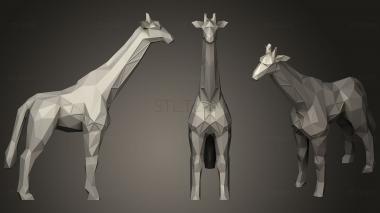 3D model Polygonal Giraffe Parametric (STL)