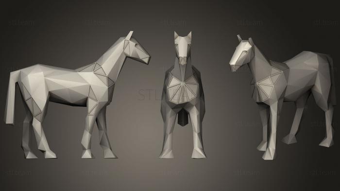 3D model Polygonal Horse Parametric (STL)