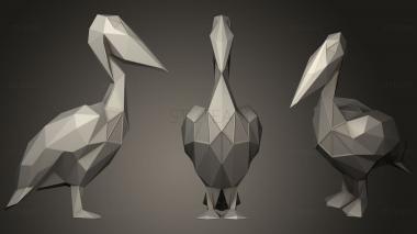 3D model Polygonal Pelican Parametric (STL)