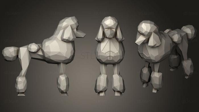 Статуэтки животных Polygonal Poodle Parametric